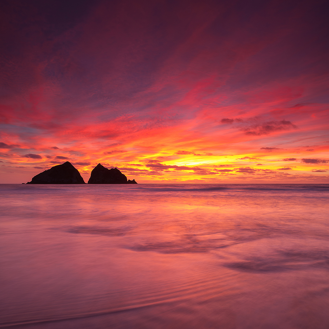 Fiery sunset